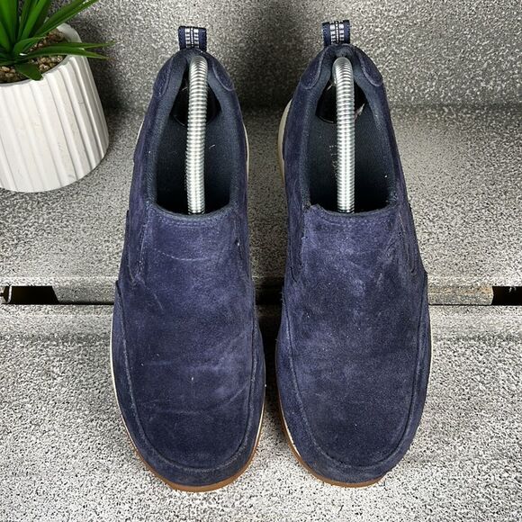 L.L. Bean Blue Suede Outdoor Hiking Sneakers Boots Shoes Size 7 - Picture 2 of 8